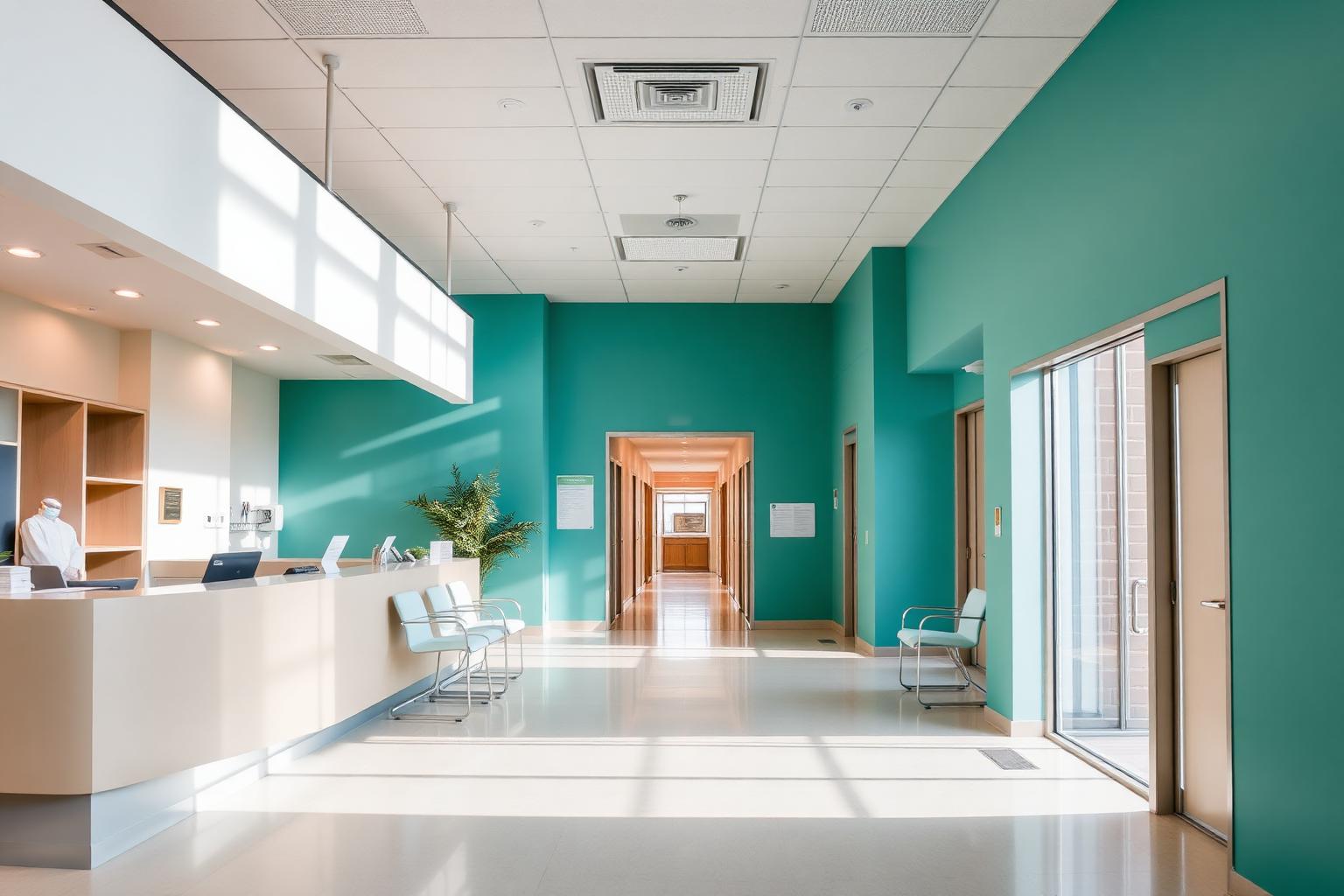 Modern clinic reception and interior